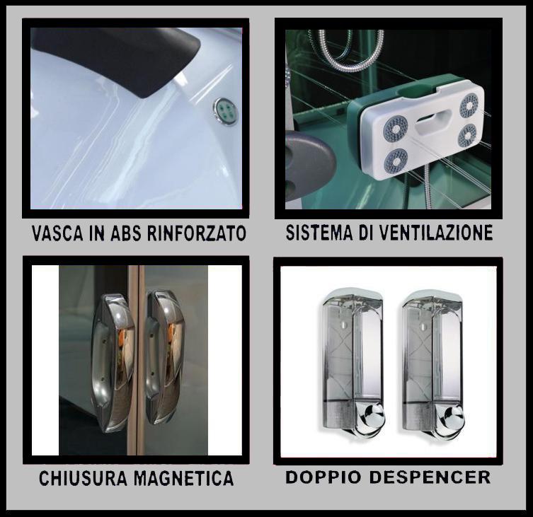 Box Doccia Idromassaggio Vasca-Sauna- Arredo - Bagno Turco -CABINA -RADIO PC-ITA