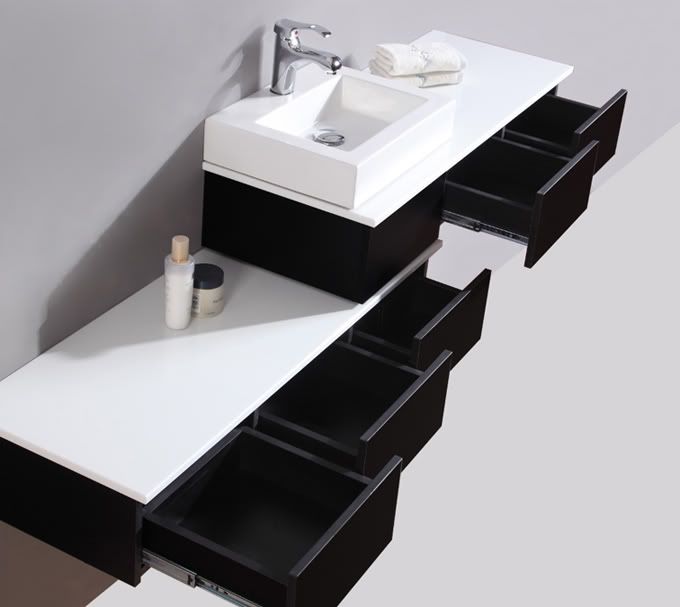 Mobile Bagno Doppio Lavabo 180 Cm.Arredo Bagno Mobile Singolo Mobile Bagno Pensile Nero Da 180 Cm Completo C G Home Design