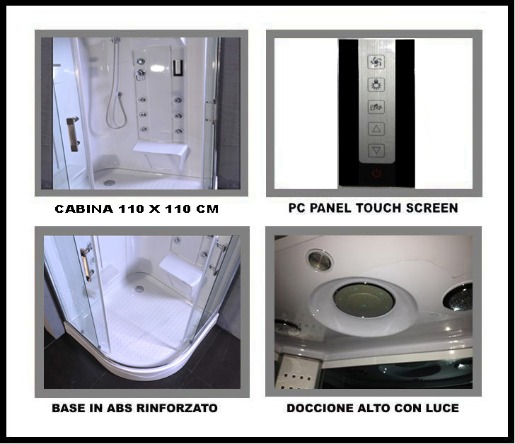 Cabina Box Doccia Multifunzione Con Vasca Idromassaggio E Sauna.Cabine Idromassaggio Cabina Idrom Sauna Bagno Turco 110x110 C G Home Design