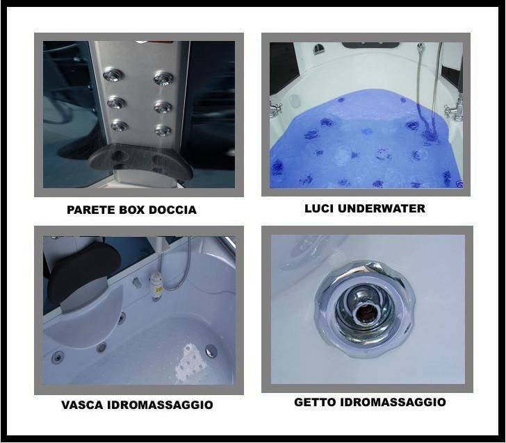 Cabina Doccia Jacuzzi Offerta.Cabine Idromassaggio Cabina Idrom Sauna Bagno Turco 160x85 Full Lux C G Home Design