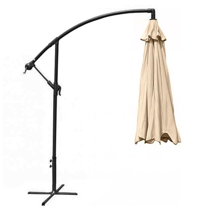 OMBRELLONE da Giardino Banana ARREDO Esterno in Metallo 3,5 MT Ecru Gazebo
