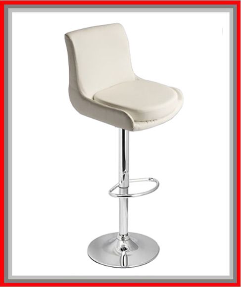 SGABELLO POLTRONA DESIGN MODERNO ECOPELLE SEDIE GAS RISTORANTE BIANCO ACCIAIO