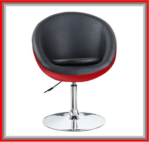 POLTRONA SGABELLO ECOPELLE BAR SEDIE RISTORANTE UFFICIO SALOTTO NERO ROSSO CASA