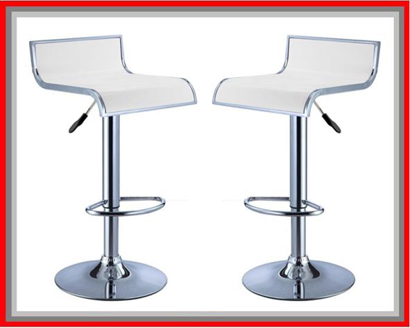 COPPIA 2 SGABELLI BIANCO - POLTRONA DESIGN - BAR - CUCINA