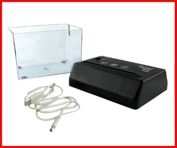 DISTRUGGI DOCUMENTI TAGLIA CARTA BATTERIA FOGLI USB TRITACARTE - CASA UFFICIO PC