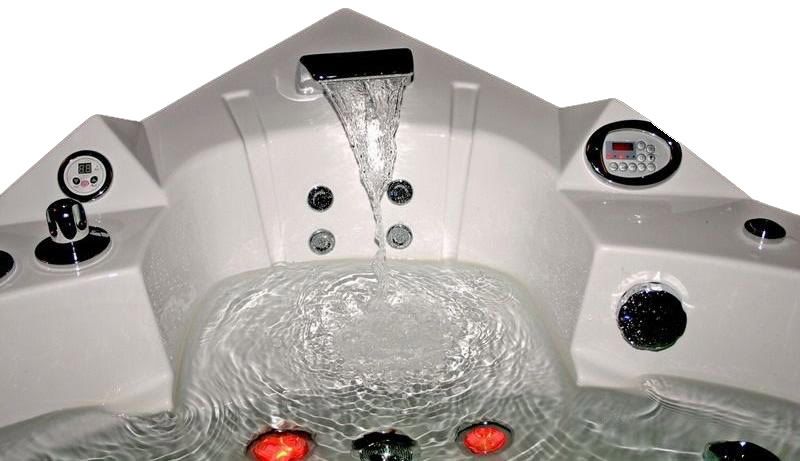 VASCHE VASCA IDROMASSAGGIO ANGOLARE BAGNO 140X140 FULL OPT - DOCCIA DOPPIA POMPA